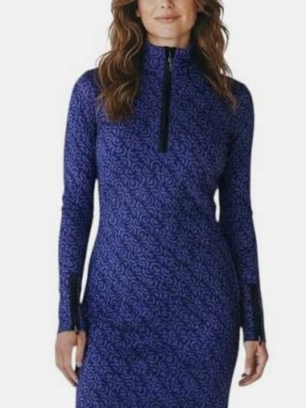 J. McLaughlin Bedford Long Sleeve Geometic Quarter Zip Dress-NWOT-Size: MED